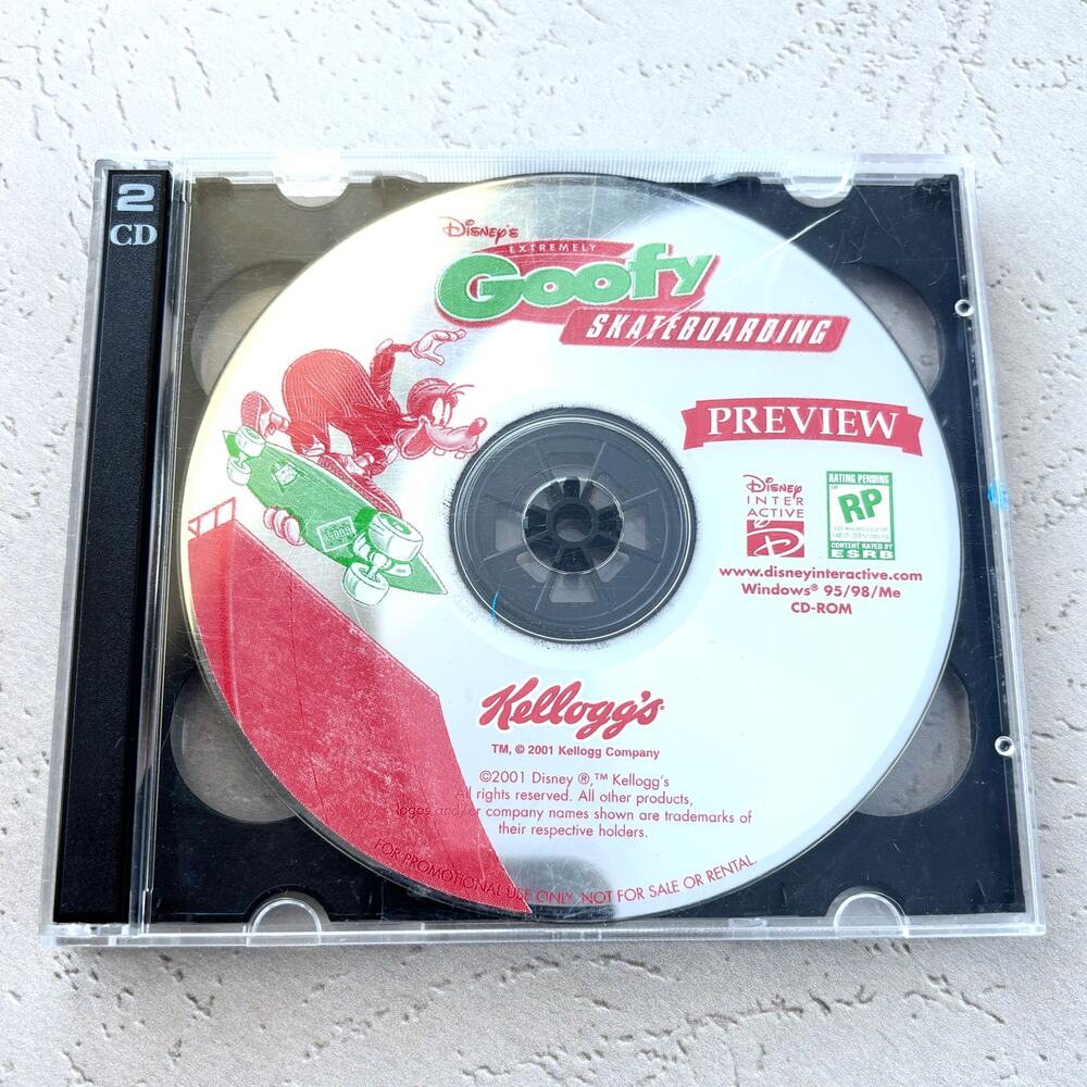 Extremely Goofy Skateboarding Kelloggs Game - Limited Edition - Vintage CD Rom